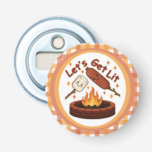 Décapsuleur Lit Firepit - mignon Marshmallow & Hot Dog
