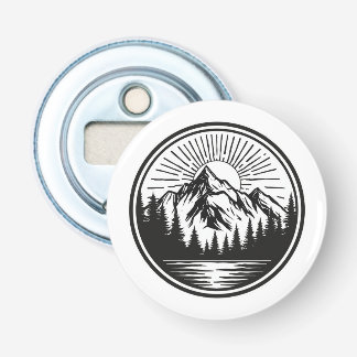 Décapsuleur Logo Aventure Montagne | Badge Camping | Extérieur