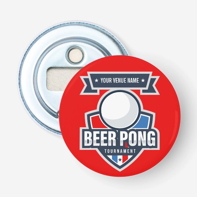 Décapsuleur Logo de tournoi de Beer Pong personnalisable (Devant)
