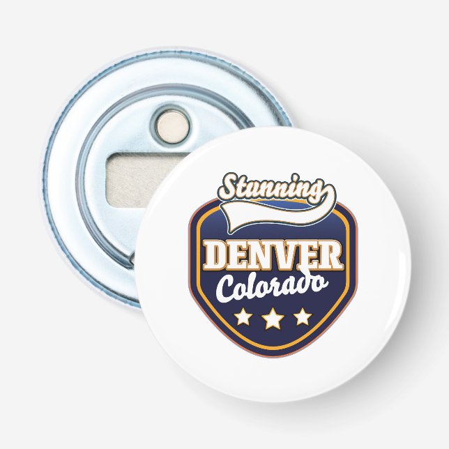 Décapsuleur logo de voyage de Denver Colorado (Devant)