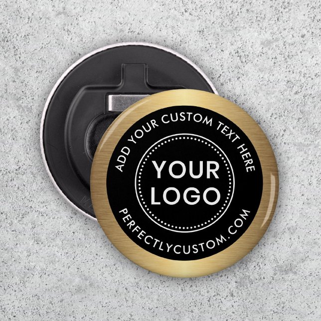 Décapsuleur Logo golden gradient border business (Créateur téléchargé)