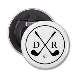 Décapsuleur Logo noir minimaliste et Lecteur de golf Monogram