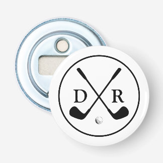 Décapsuleur Logo noir minimaliste et Lecteur de golf Monogram