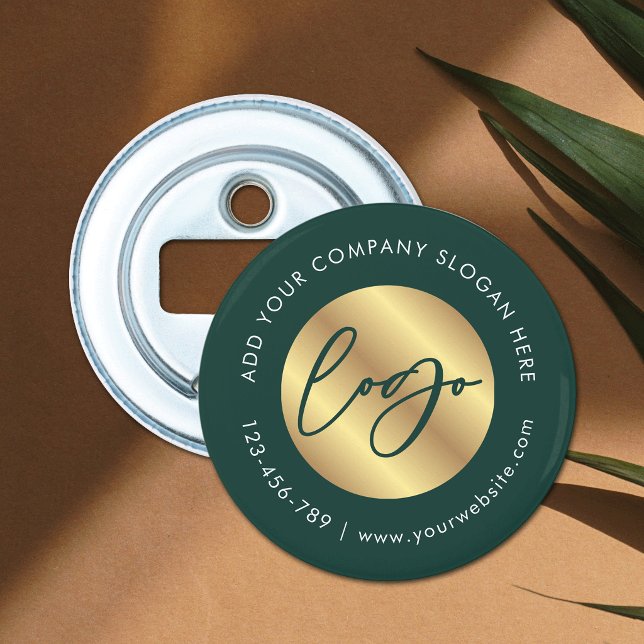 Décapsuleur Logo Vert & Or Promotion Immobilière (Créateur téléchargé)