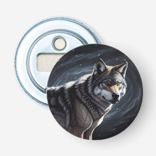 Décapsuleur Loup majestueux sous un ciel étoilé