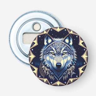 Décapsuleur Loup Majestueux Sous un Ciel Étoilé