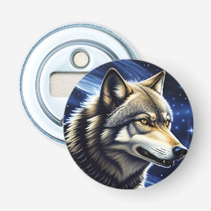Décapsuleur Loup Majestueux Sous un Ciel Étoilé
