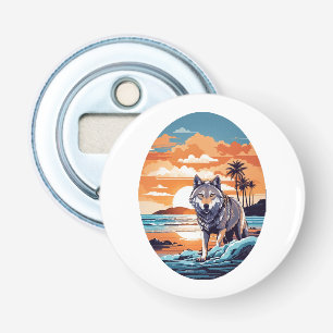Décapsuleur Loup sur la plage