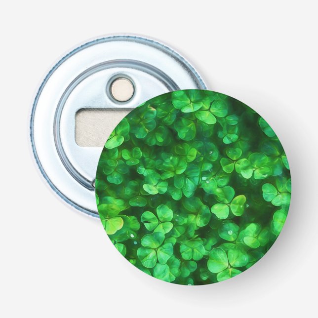Décapsuleur Lucky Celtic Irish Green Shamrocks (Devant)