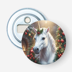 Décapsuleur Lumière des neiges : La licorne de Noël enchantée