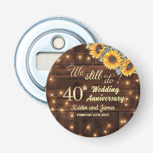 Décapsuleur Lumières de Chaîne de 40e Anniversaire de Mariage