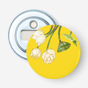 Décapsuleur Lumineuse Jaune Moderne Lotus Fleurs & Pods