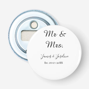 Décapsuleur M. et Mme ajoutent le nom est. Date année couple m