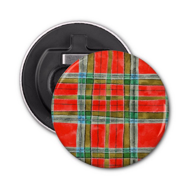 Décapsuleur MAC BAIN TARTAN Bouton ouverture de bouteille (Devant)
