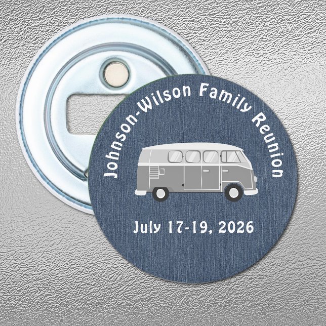 Décapsuleur Magnet à impression en jean bleu pour réunion de c (Créateur téléchargé)