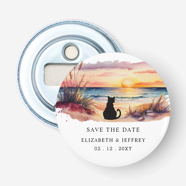 Décapsuleur Magnet de sauvegarde de la date de la plage de cou (Devant)