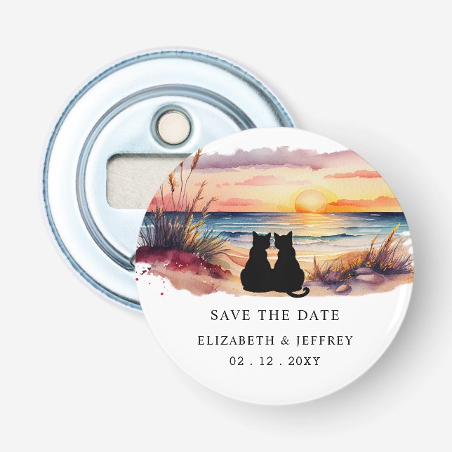 Décapsuleur Magnet de sauvegarde de la date de la plage de cou (Devant)