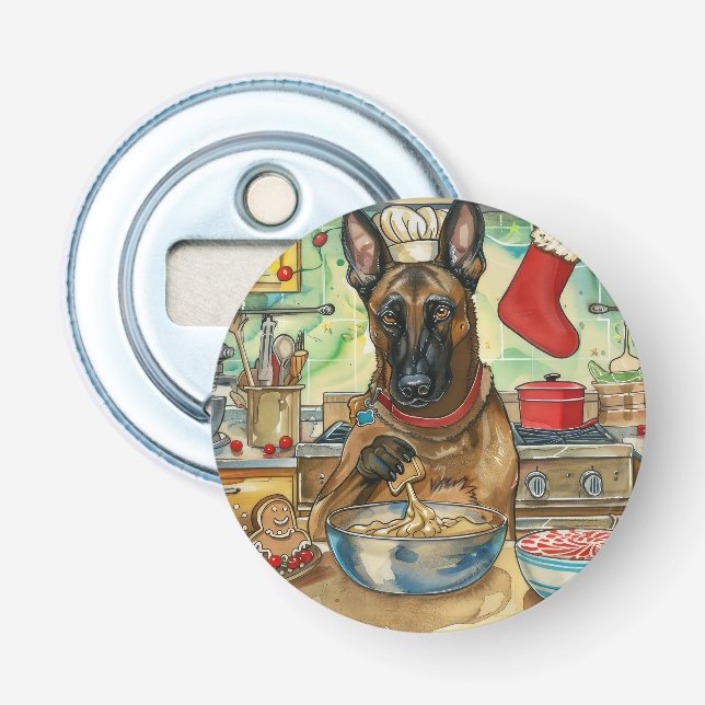 Décapsuleur Malinois belge de la pâtisserie des Fêtes : Noël f (Devant)