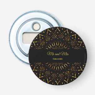 Décapsuleur Mandala de luxe traditionnel Art déco d'or noir