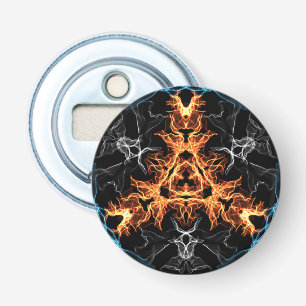 Décapsuleur Mandala style métallique lourd flamboyant