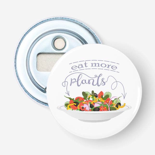 Décapsuleur Mangez plus de plantes frais motivation salade let (Devant)