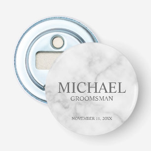Décapsuleur Marbre Nom et monogramme du Groomsman personnalisé