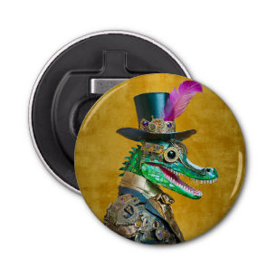 Décapsuleur Mardi Gras Steampunk Party Animal Alligator
