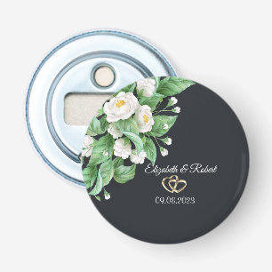 Décapsuleur Mariage aux fleurs blanches