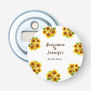 Décapsuleur Mariage de tournesol de morden rustique personnali