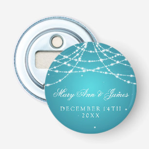 Décapsuleur Mariage Faveur Chaîne Parkling Turquoise