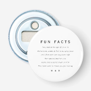 Décapsuleur Mariage minimaliste de faits amusants et drôles