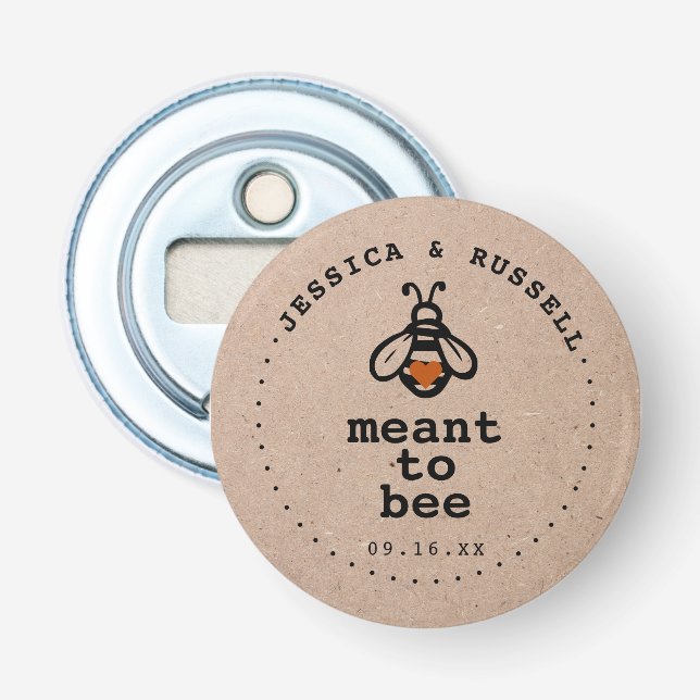 Décapsuleur Mariage Rustique Prévu Pour Être Une Union De Deux (Devant)