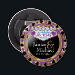 Décapsuleur Marié à Las Vegas Style - violet<br><div class="desc">Décapsuleur. Présenté dans un style marié à Las Vegas design avec un look métallique violet et faux or prêt à vous personnaliser. Plus de couleurs sont disponibles. 📌 Si vous avez besoin d'une personnalisation plus poussée, cliquez sur le bouton "Cliquez pour Customiser plus loin" ou "Customiser ou modifier la conception"...</div>