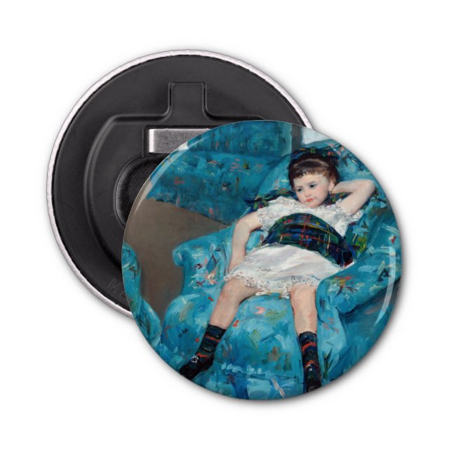 Décapsuleur Mary Cassatt - Petite fille dans un fauteuil bleu (Devant)