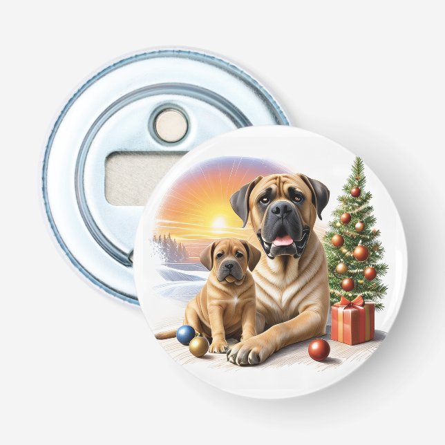 Décapsuleur Mastiff Dogues anglais Noël (Devant)