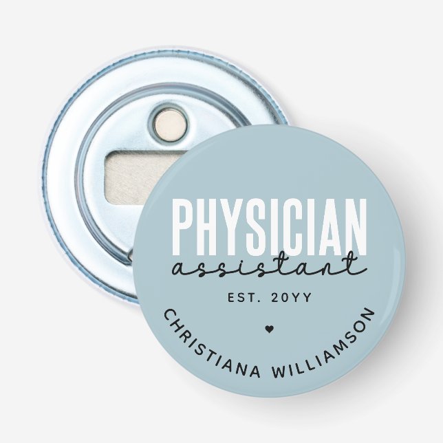 Décapsuleur Médecin personnalisé Assistant PA Graduation (Devant)