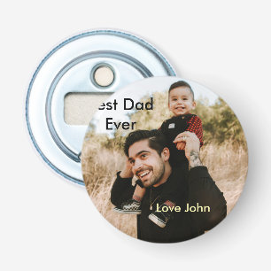 Décapsuleur Meilleur papa du monde cadeau photo nom simple