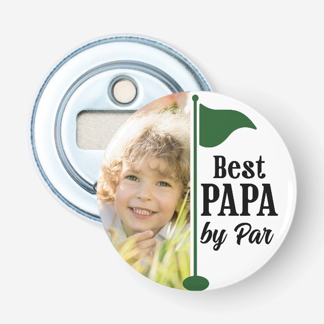 Décapsuleur Meilleur Papa par Photo de Golf Drapeau (Devant)