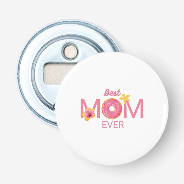 Décapsuleur Meilleure Maman Donut Floral (Devant)
