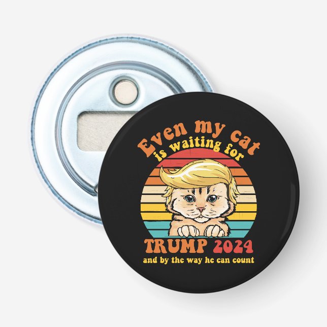 Décapsuleur Même mon chat attend Trump 2024 Vêtements (Devant)