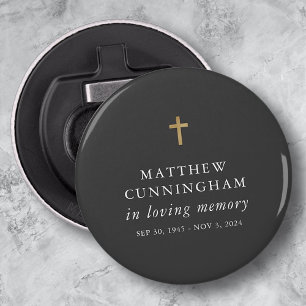 Décapsuleur Mémorial en mémoire d'amour Croix simple moderne