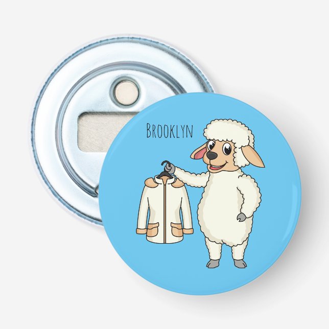 Décapsuleur Mignonne brebis avec blouson (Devant)