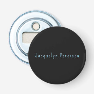 Décapsuleur Minimaliste Neutre Bleu Noir Élégant Nom Moderne