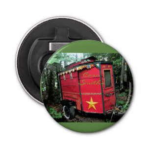Décapsuleur Minuscule caravane rouge tzigane customisée