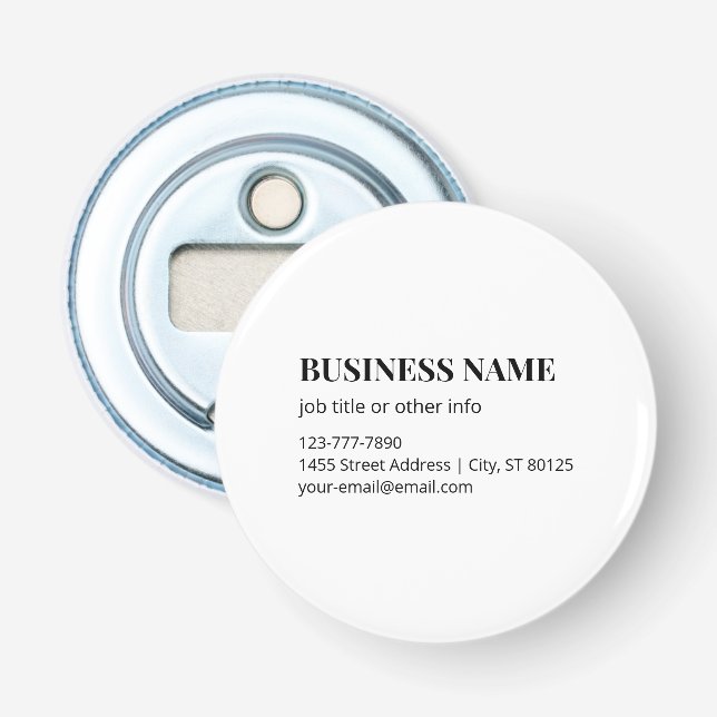 Décapsuleur Modèle de nom d'entreprise de code QR personnalisé (Devant)
