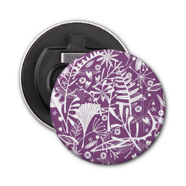 Décapsuleur Moderne Botatanique Floral Purple (Devant)