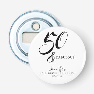 Décapsuleur Moderne Élégant Noir Blanc Cinquante Anniversaire