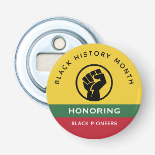 Décapsuleur Mois de l'histoire des Noirs Texte incurvé afro-am