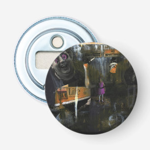 Décapsuleur Monde Mad Mixte Média Goth Horror Art original