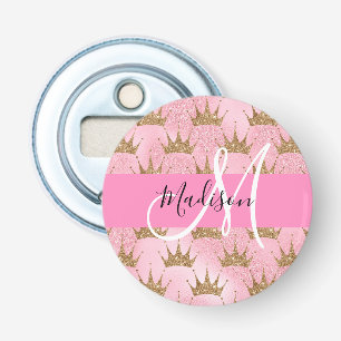 Décapsuleur Monogramme de la Parties scintillant Glam Pink & G